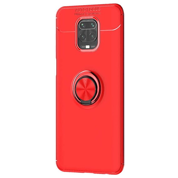 Xiaomi Redmi Note 9S CaseUp Finger Ring Holder Kılıf Kırmızı 2